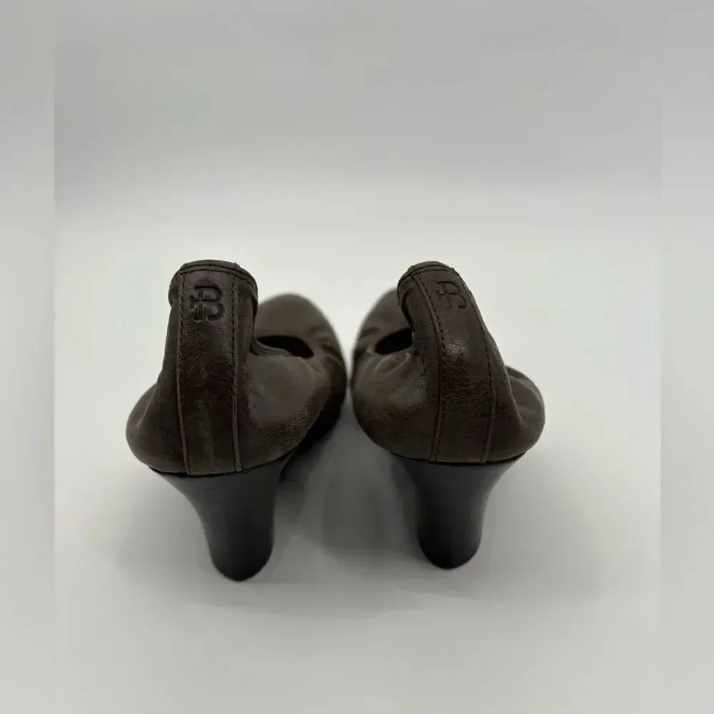 Brian James | leather Brown Women's wedge Shoes | size 9